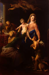 Holy Family With Saint Elizabeth And John The Baptist By Pompeo Batoni