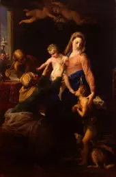 Holy Family With Saint Elizabeth And John The Baptist By Pompeo Batoni