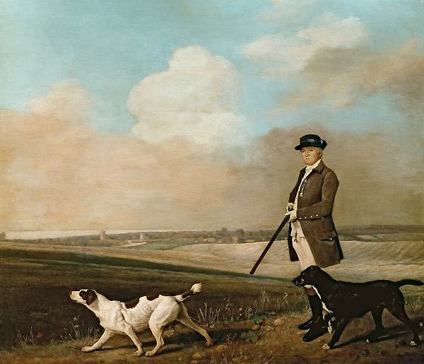 Sir John Nelthorpe 6th Baronet out Shooting with his Dogs in Barton Field Lincolnshire | Oil Painting Reproduction