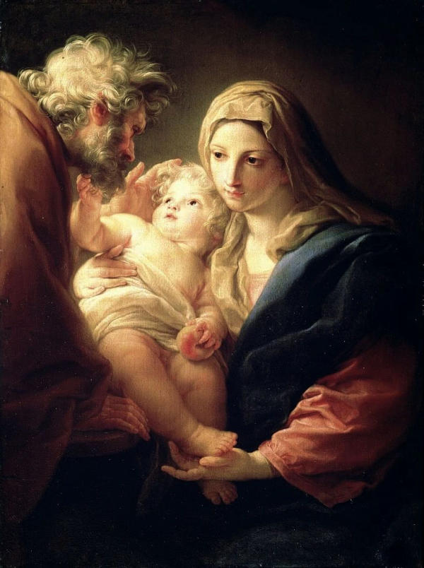 The Holy Family II by Pompeo Batoni | Oil Painting Reproduction