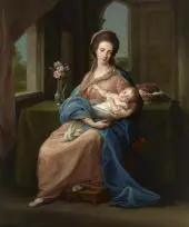 The Marchioness Of Headfort Holding Her Daughter Mary 1782 By Pompeo Batoni
