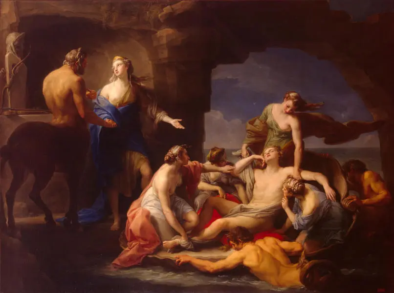 Thetis Takes Achilles From The Centaur Chiron 1770 By Pompeo Batoni