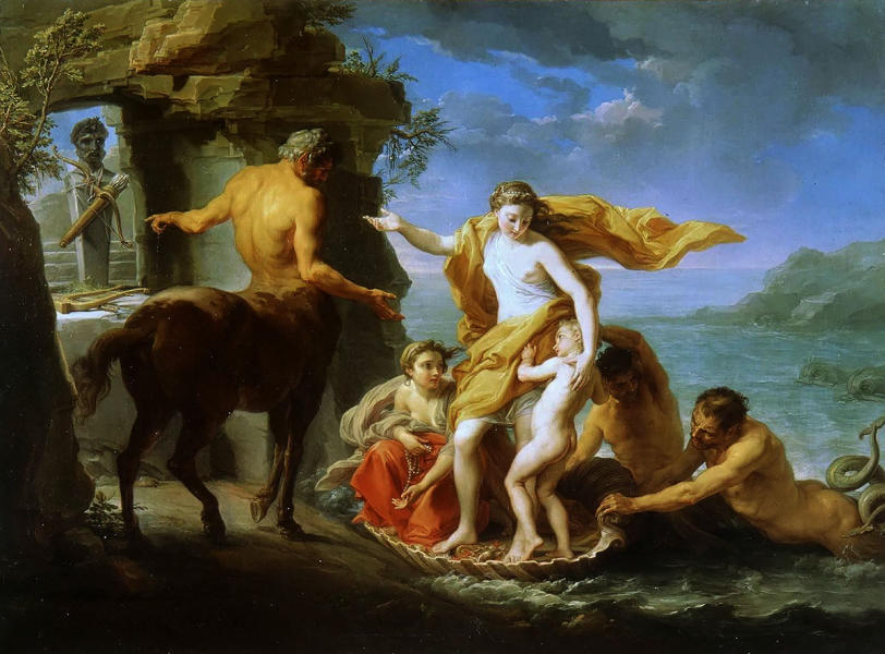 Thetis Entrusts Achilles To The Centaur Chiron | Oil Painting Reproduction