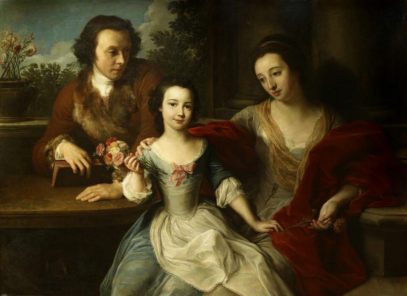 Thomas Barrett Lennard Later 17th Lord Dacre With His Wife Anna Maria Pratt And Their Daughter Barbara Anne | Oil Painting Reproduction
