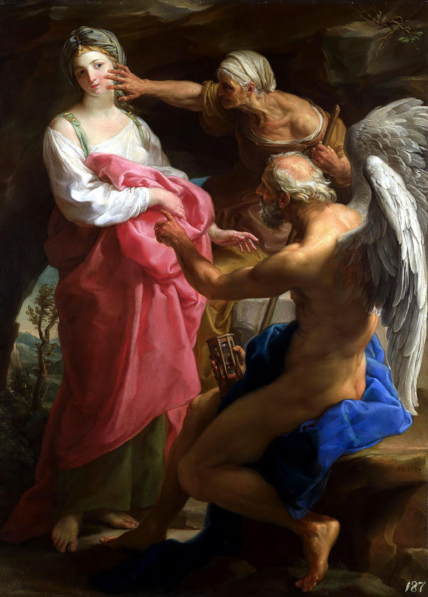 Time Orders Old Age To Destroy Beauty 1746 | Oil Painting Reproduction