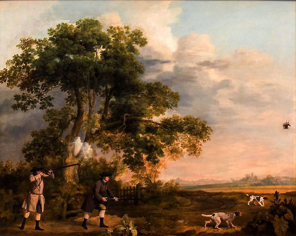 Two Gentlemen Shooting by George Stubbs | Oil Painting Reproduction