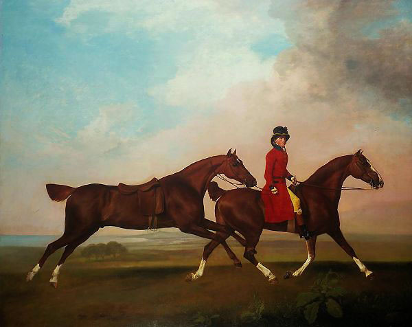 William Anderson with two Saddle Horses | Oil Painting Reproduction