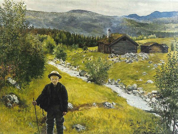 Goodbye Mother 1898 by Theodor Kittelsen | Oil Painting Reproduction