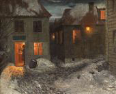 Interior from a Small Town Kragero Kittelsen 1881 By Theodor Kittelsen