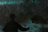 The Ash Lad and the Wolf 1900 By Theodor Kittelsen