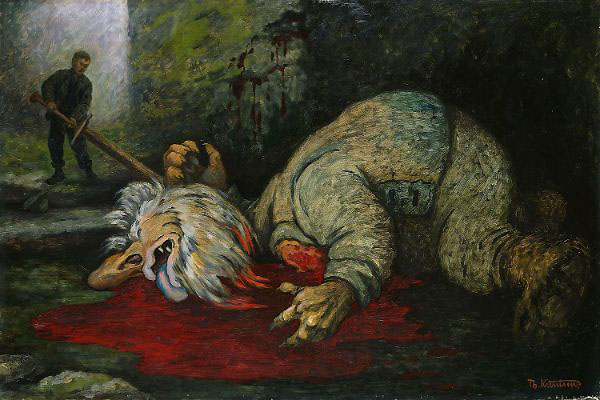 The Ash Lad Beheads the Troll 1900 | Oil Painting Reproduction