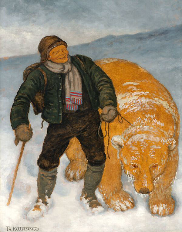 The Big Cat at Dovre by Theodor Kittelsen | Oil Painting Reproduction