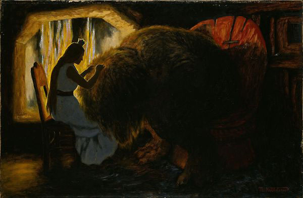 The Princess Picking Lice from the Troll 1900 | Oil Painting Reproduction