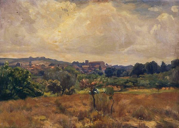 Landscape of la Garriga by Enric Galwey | Oil Painting Reproduction
