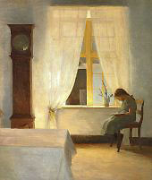 A Girl Reading by the Window 1901 By Peter Ilsted