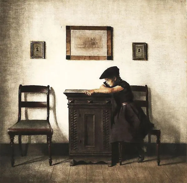 A Little Girl with a Flat Cap 1924 By Peter Ilsted