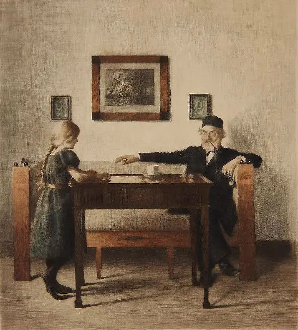 At Grandfather's House By Peter Ilsted