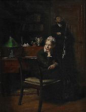 Family Scene in an Interior 1885 By Peter Ilsted