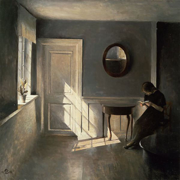 Girl Reading a Letter in an Interior 1908 | Oil Painting Reproduction