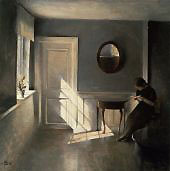 Girl Reading a Letter in an Interior 1908 By Peter Ilsted
