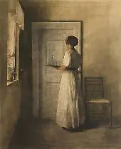 Girl with a Tray 1915 By Peter Ilsted