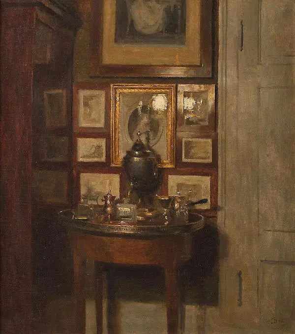 Interior with a Samovar Evening 1902 By Peter Ilsted