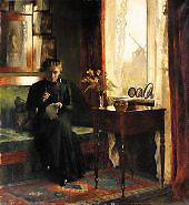 Interior with Sewing Woman 1911 By Peter Ilsted