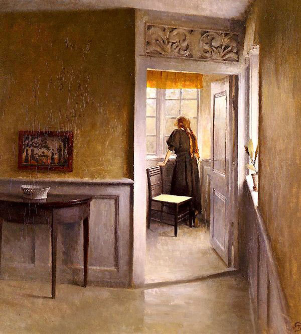 Looking out the Window 1908 by Peter Ilsted | Oil Painting Reproduction