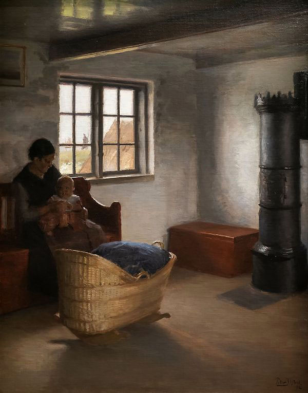 Mother and Child by Peter Ilsted | Oil Painting Reproduction