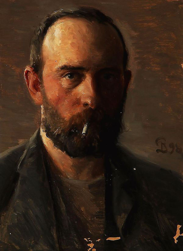 Self Portrait by Peter Ilsted | Oil Painting Reproduction