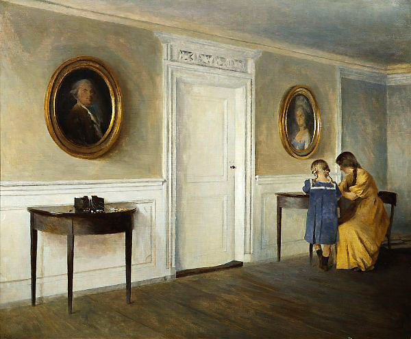 The Artist's Daughters in an Interior | Oil Painting Reproduction