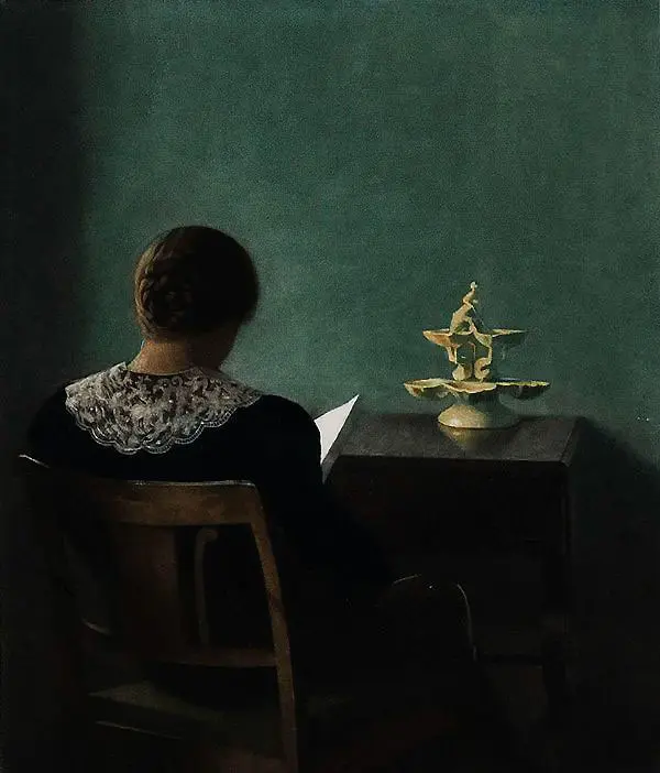 Woman Reading 1925 By Peter Ilsted