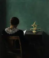 Woman Reading 1925 By Peter Ilsted