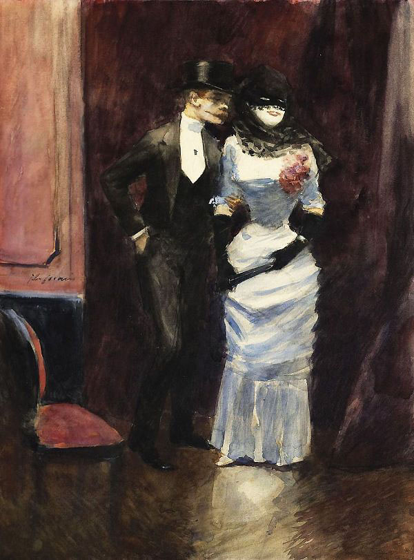 At the Masked Ball 1885 by Jean-louis Forain | Oil Painting Reproduction