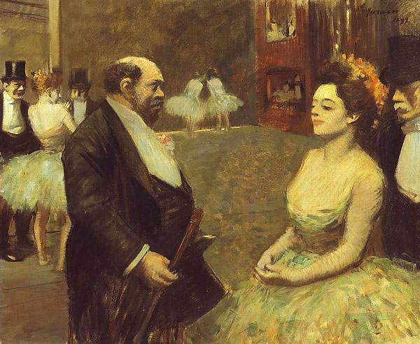 In the Wings 1899 by Jean-louis Forain | Oil Painting Reproduction