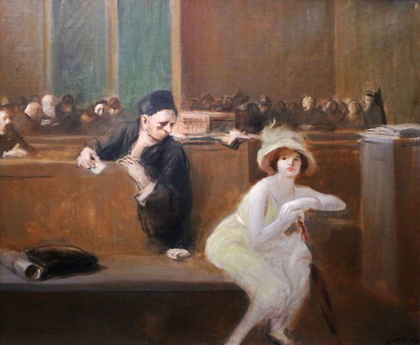 Scene at Tribunal 1910 by Jean-louis Forain | Oil Painting Reproduction
