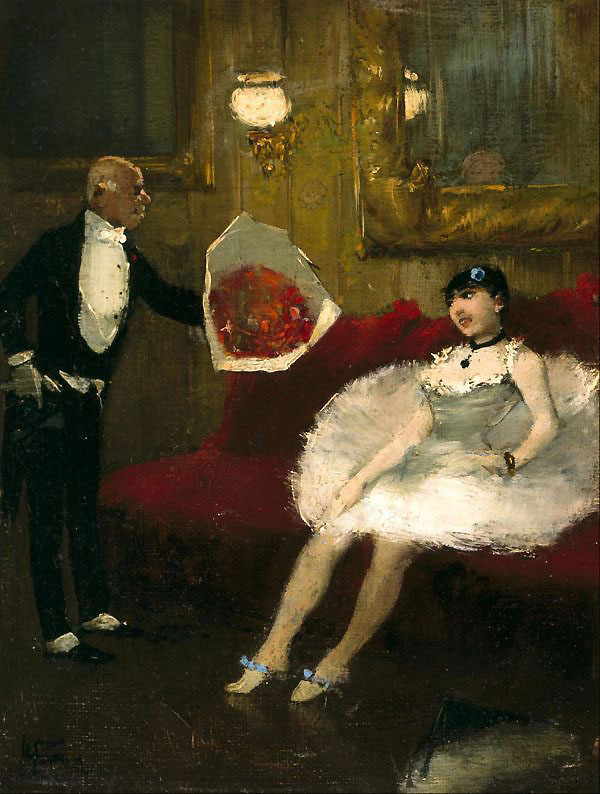 The Admirer 1877 by Jean-louis Forain | Oil Painting Reproduction