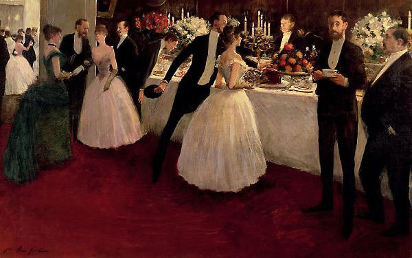 The Buffet 1884 by Jean-louis Forain | Oil Painting Reproduction