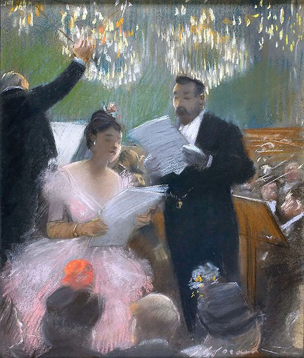 The Orchestra 1880 by Jean-louis Forain | Oil Painting Reproduction