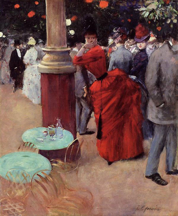 The Public Garden 1884 by Jean-louis Forain | Oil Painting Reproduction