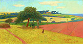 The Stubble in Guidel By Henry Moret
