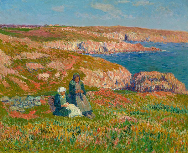 The Two Bretons Cliffs at Moelan Finistere | Oil Painting Reproduction