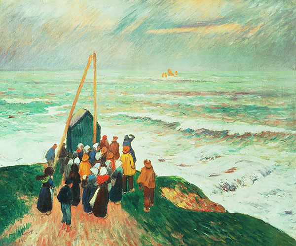 Waiting for the Return of the Fishermen in Brittany | Oil Painting Reproduction