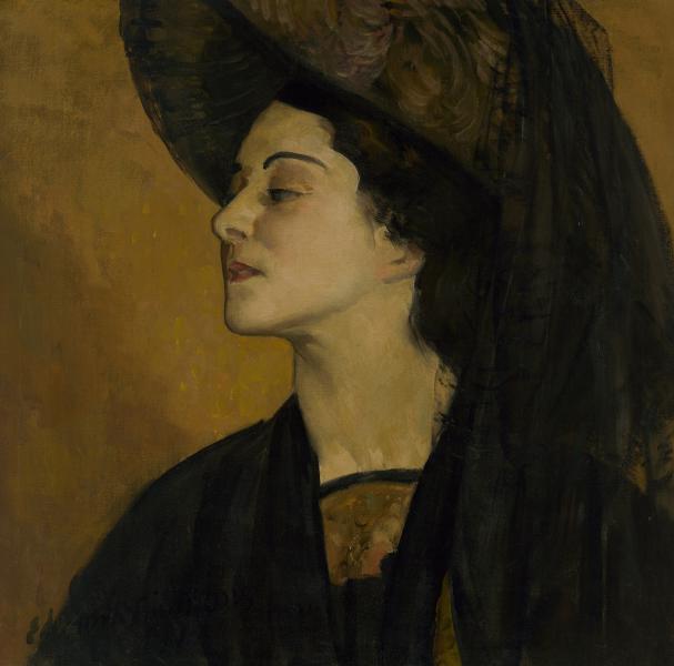 Alla Nazimova by Edward Emerson Simmons | Oil Painting Reproduction