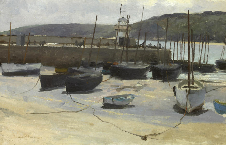Low Tide St Ives Harbor 1887 | Oil Painting Reproduction