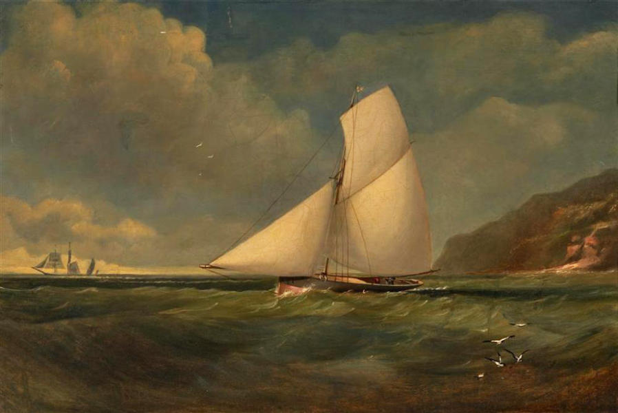 A Cutter Yacht of the Royal Yacht by John Lynn | Oil Painting Reproduction