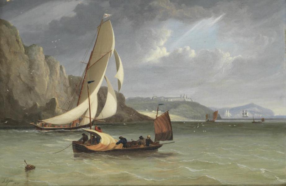 A Royal Yacht Squadron Cutter Running Inshore out of the Tide | Oil Painting Reproduction