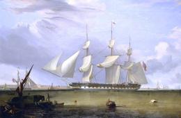 The East Indiaman Prince of Wales Disembarking Troops off Gravesend 1845 By John Lynn