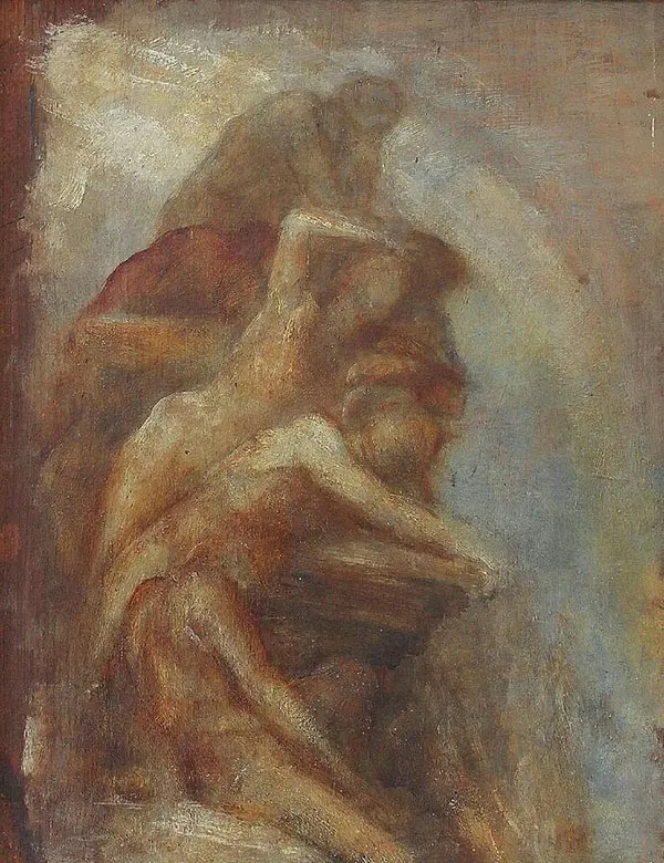 Fire Study for The Carlton House Terrace Fresco By George Frederic Watts