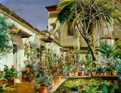 First Atrium of Santa Paula Convent Seville By Manuel Garcia y Rodriguez